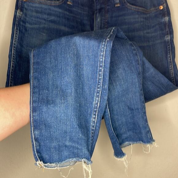 Madewell 9” High Rise Skinny Blue Denim Jeans Pants Women’s Size 31 Raw Hem - Picture 5 of 11